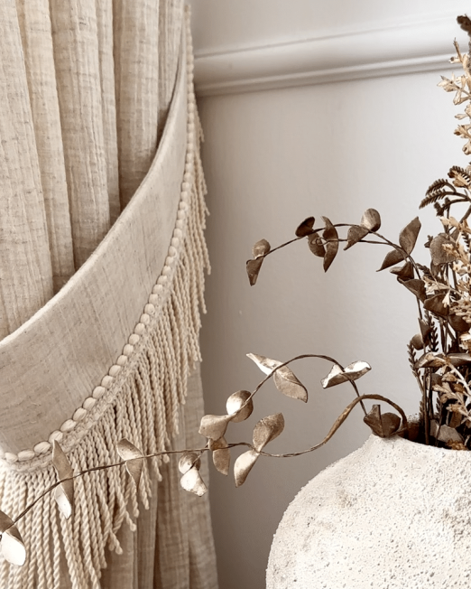 Jarretière de rideau en lin -Boho